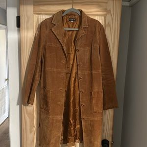 Bebe long suede coat